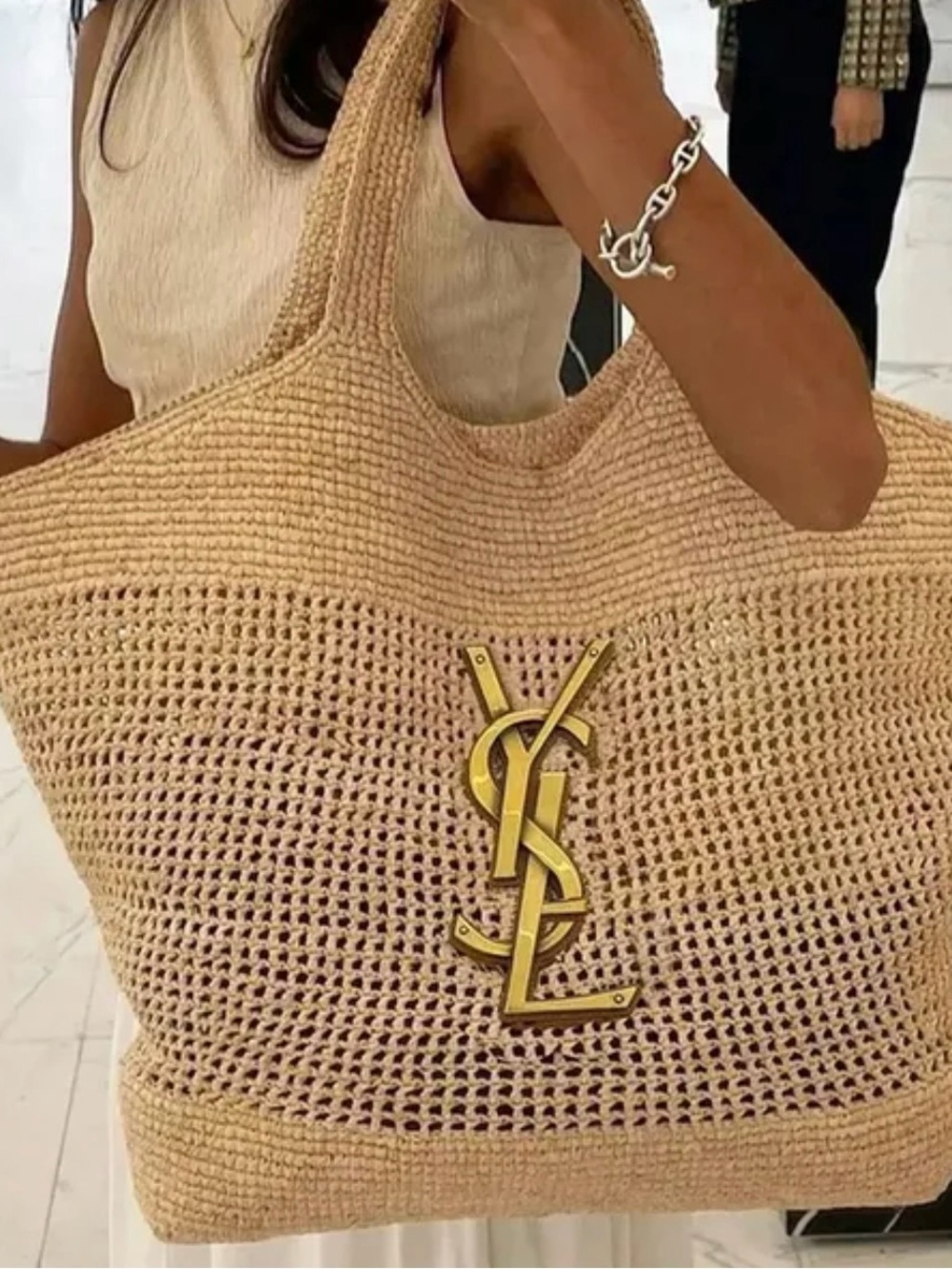 Crochet Tote bag with Matching Pouch - Picture 5 of 14